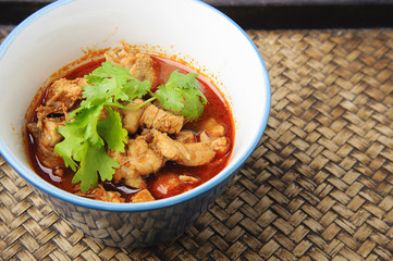 Chicken in red curry