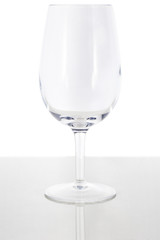 Empty red wine glass