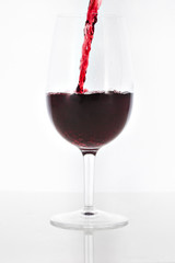 Red wine pouring