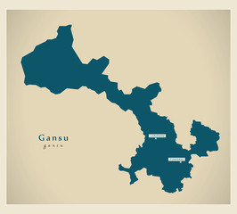Modern Map - Gansu CN