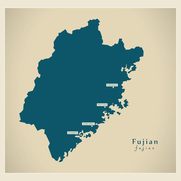 Modern Map - Fujian CN