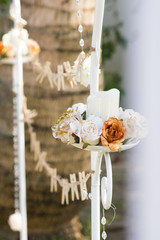 wedding set up on beach