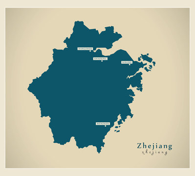 Modern Map - Zhejiang CN