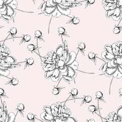 Seamless pattern with peony11-04