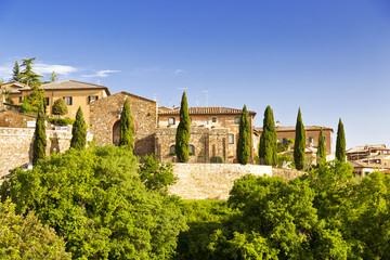 Obraz premium Aerial View of Montalcino, the City of Brunello Wine, Italy