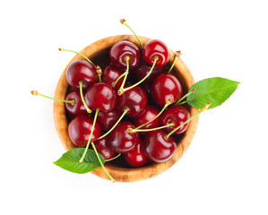 Sweet cherry, isolated on white background