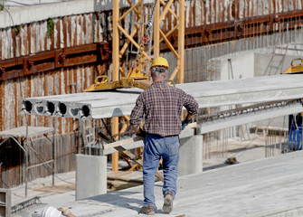 Worker in construction site