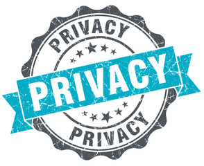 Fototapeta premium prywatność vintage turkusowa pieczęć na białym tle