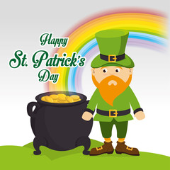 St patricks day card design, vector illustration.