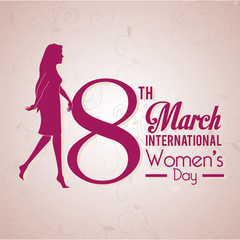 Obraz na płótnie Canvas Womens day card design, vector illustration.