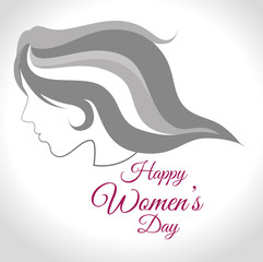 Womens day card design, vector illustration.