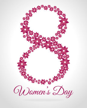 Womens day card design, vector illustration.