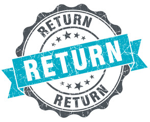 return vintage turquoise seal isolated on white