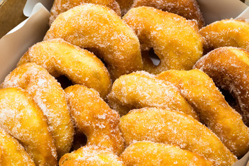 Parafrittus, fried donuts, Sardinian Dessert