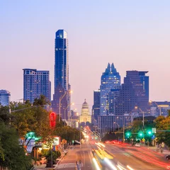 Stoff pro Meter Ein Blick auf die Skyline von Austin © f11photo