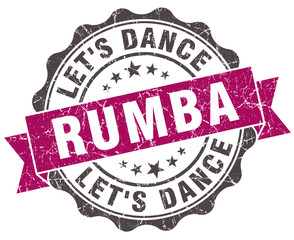 rumba grunge violet seal isolated on white