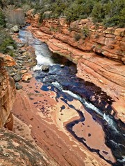 Natural Water Slide at Slide Rock State Park, Sedona, Arizona