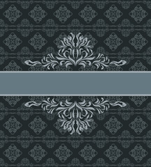 Dark ornamental seamless background. Pattern for wrap design