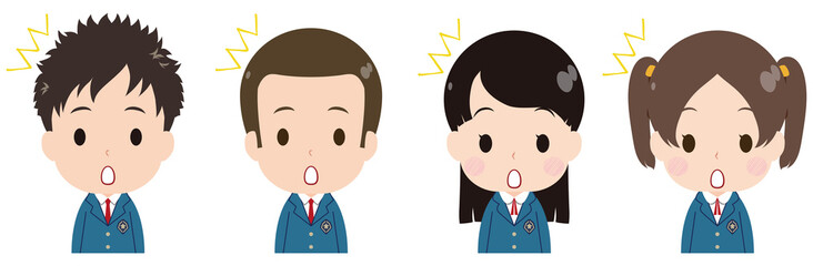 学生　ブレザー　気付く