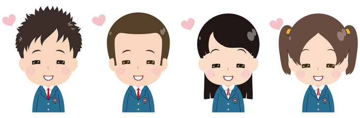 学生　ブレザー　うっとり