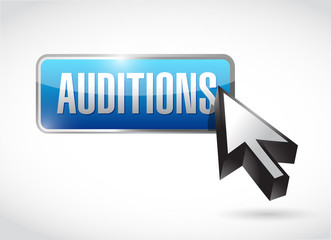 auditions button illustration design