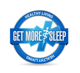 get more sleep healthy life seal illustration