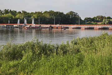 Oka River in Ozyory. Moscow Oblast