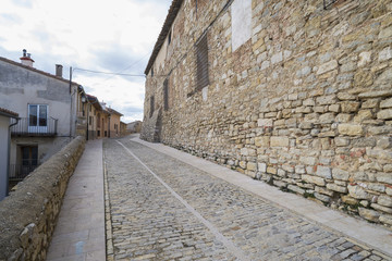 Fototapeta na wymiar Calle de Morella (Castellón, España)