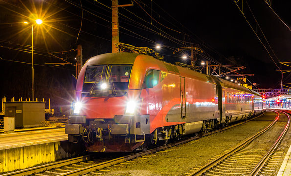 Austrian high-speed train at Feldkirch station