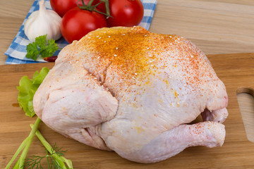 Raw chicken