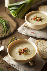 Homemade Creamy Potato and Leek Soup