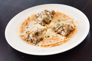 pancakes with meat