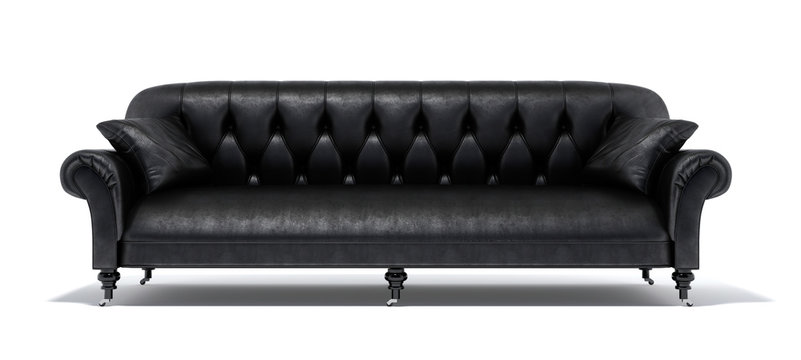 Black Leather Sofa