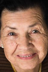 portrait of sweet loving happy grandmother