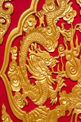 NONTHABURI-THAILAND -December 27 : golden dragon decorated on re