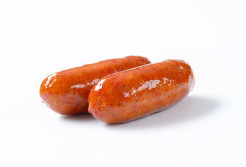 Two grilled sausages