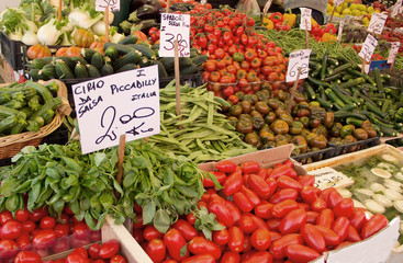 Vegetable market in Venice, Italy
