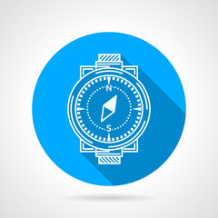 Compass round vector icon