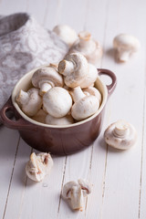 Raw mushrooms