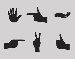 Hand gestures icons