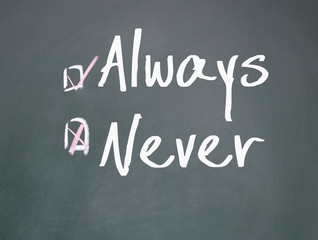 never or always concept