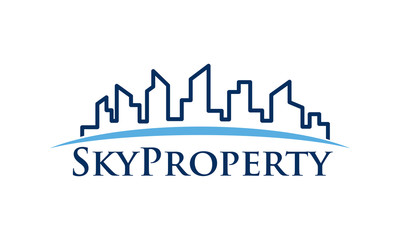 Fototapeta premium Skyscraper Property Realty Company Logo