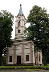Fototapeta na wymiar Protestant church in Wisla town