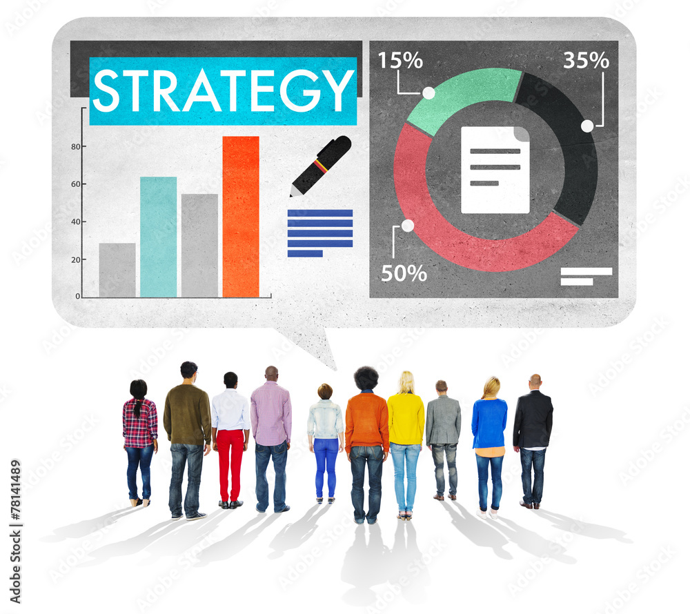 Wall mural Information Planning Strategy Marketing Chart Concept