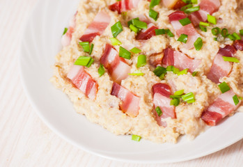 bacon with oatmeal