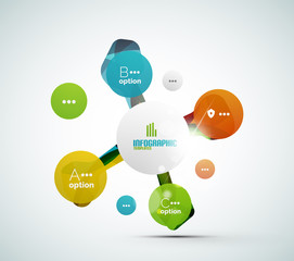 Abstract step infographics business layout