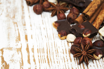 Dark  chocolate with nuts
