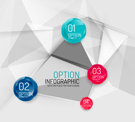 Business geometric option steps infographics