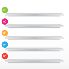 Obraz premium Text with realistic 3d wooden bookshelf