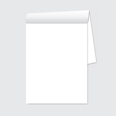 Blank white notepad, notebook